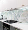 MyMaxxi Küchenrückwand Folie selbstklebend matt - einfache Montage ohne Bohren 0,4mm stark Versteift - Motiv Hängende Ranken grün 60cm hoch - Spritzschutz Küche Klebefolie - Blüte Äste 120 x 60cm