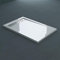 Plato de Ducha Plano Rectangular 90x100x5 cm Acrílico Blanco | Incluye Válvula de Desagüe AL02 | Instalación a Ras de Suelo | Conexiones DIN | Xetro04W