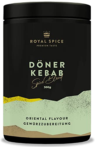 Royal Spice Döner Kebab Gewürz 300g - Intensives Döner-gewürz mit authentischem Aroma & hohen Kräuteranteil für Hähnchen, Kalb, Pute, Hackfleisch, Köfte & um Gemüse mediterran abzuschmecken