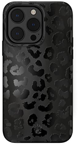 VELVET CAVIAR Black Leopard Cheetah Print Phone Case for iPhone 14 Pro - Compatible with MagSafe - 10ft Drop Tested