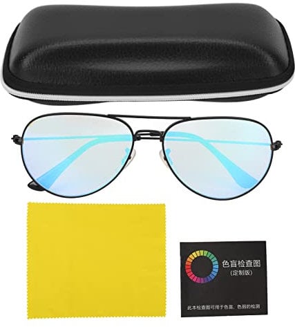 Farbenblinde Brille, Farbenblinde Brille Rot Grün Farbenblinde Korrekturbrille Farbe Blaulichtblockierende Brille für Farbsehstörungen Farbschwäche Farbenblinde Korrekturbrille