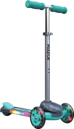 Razor Rollie DLX, 3-Rad Light-Up Scooter für jüngere Kinder, sitzend und stehend fahrbar