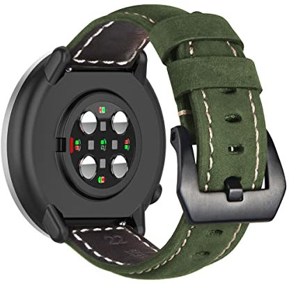 Leder Armbänder für Polar Ignite 3/ Ignite 2/ Ignite/Polar Unite/Polar Pacer Armband für Männer und Frauen Klassisches Leder mit Edelstahl Metall Schließe (3)