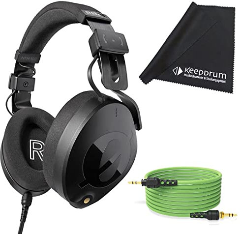 Rode NTH-100 Studio-Kopfhörer + 2,4m Kabel Grün + keepdrum Tuch