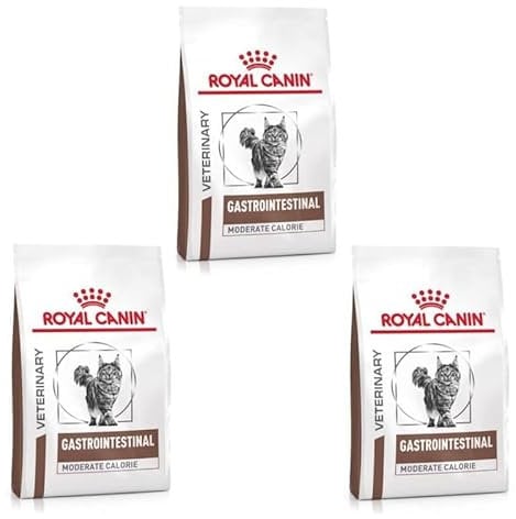 ROYAL CANIN Veterinary Gastrointestinal Moderate Calorie | 3er Pack | 3 x 400 g | Trockenfutter für Katzen | Kann unterstützend helfen bei gastrointestinalen Erkrankungen bei Katzen