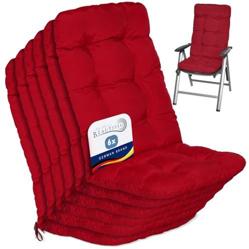 Beautissu Coussin Exterieur Jardin Set de 6 Coussins Chaise pour Fauteuil