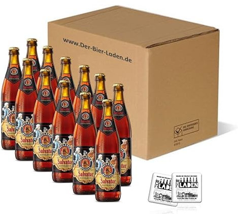 Küstenbuddel© 12x 0,5l PAULANER SALVATOR 7,9% vol. inkl. Pfand Doppelbock Starkbier beer Geschenk Bierset Bier Bierpaket Geschenkidee