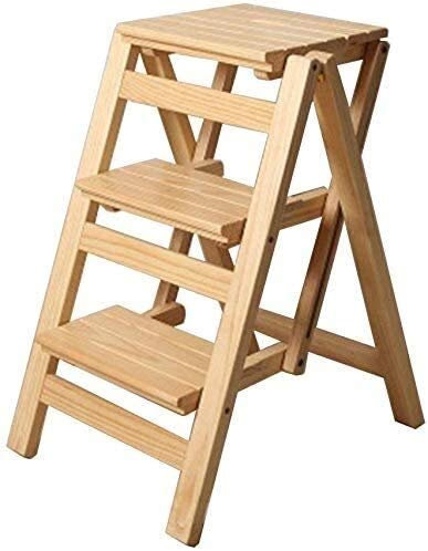 Holzhocker Robuste Holzleiter Holzleiter Multifunktion, Stuhl Verdickter Bibliotheks-Treppenstuhl, Tragbare Lichtleiter Gartenwerkzeugleiter Loft-Küche/a