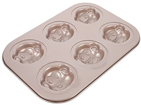 HEMOTON Kuchenform Affen Backblech Kuchenbackform Cupcake-pfanne Kastenform Aus Silikon Tierische Süßigkeitenform Süße Kuchenform Cupcake-backformen Mini Kohlenstoffstahl Metall 3d
