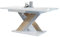 PROROOM FURNITURE - Onyx - Esstisch Ausziehbar auf 180 cm - 140x80x75 cm - Modern - Dinner Table - Esszimmertisch - Tisch für Esszimmer, Wohnzimmer - Ausziehtisch - Weiß Glanz/Holzoptik