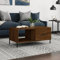 AUVYI Couchtisch Braun Eichen-Optik 90x50x40 cm Holzwerkstoff&Eisen Kaffeetisch Möbel Holz Cautschtisch Coffe Table Wohntisch Sidebord Center Table Living Room Beistelltisch Rechteckig Salontisch