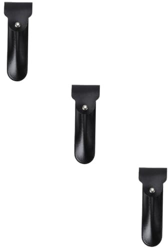 Beaupretty 3stücke Synthetic Leather Case Vintage Storage Für Rasierer Für Salon Und Heimgebrauch Tragbar Schwarz Langlebig Mit Sicherem Design Und -schutz Für Bartpflege