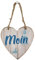 Generisch Hänger Herz aus Metall - Moin - 12 x 12cm Wanddeko Maritim Hängedeko Türschild Leuchtturm Blechschild