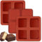 Socluer Lot de 3 mini moules à cake en silicone antiadhésif pour brownie, pain de maïs, cheesecake et chocolat