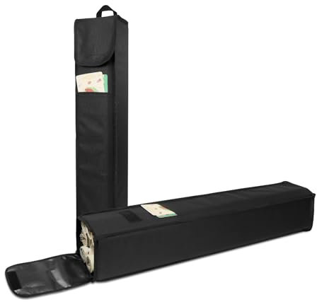 Dijia Geschenkpapier Aufbewahrung-2 Stück Geschenkpapier Organizer Haltbares 600D Oxford-Gewebe, für Kraftpapier Rolle Packpapierrolle Transparentpapier Rolle Bunt(78 * 13 * 13CM