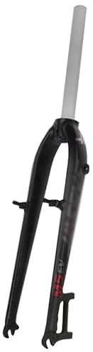 HWEVDHJ Fourches Rigides VTT 26 27,5 1-1/8 Tube Droit sans Filetage Fourches Avant VTT en Alliage D'aluminium QR 9X100mm Disque/V Frein Fourche Avant Rigide Vélo 825g(Gray Red,26)