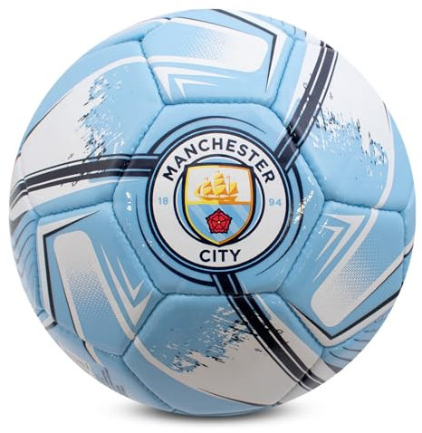 Hy-Pro Ballon de Football Manchester City F.C. sous Licence Officielle - Taille 1 - Motif Turbine - Marchandise Man City - pour Enfants et Adultes