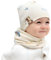 Amexo Baby Kinder Mütze Schal 2er Set Kleinkind Hut und Kragen Schals Kinder Baumwollmütze Weich Kinder Baumwolle Schals Baby Schals Mützen und Schalset für Baby Frühling Herbst Winter (S)