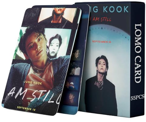 Jungkook Kpop Album I am Still Photocards Solo Album I am Still Photo Cards 55 PCS Kpop Lomo Card Set Gift Merch for Boys and Girls
