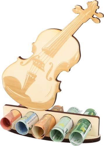 XL Geldgeschenk Geige Violine aus Holz|Geschenkidee|Gutscheinverpackung|witziges Geschenk|Geldgeschenk für Frauen und Männer|Geschenk für Musiker(Geige Violine)