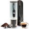 Vitecpro® Caffettiera Portatile Espresso Viaggio con Valigetta, Macchina Caffè a Batteria per Cialde, Portable Espresso Maker da Auto, Caffè Espresso Portatile (Alluminio)