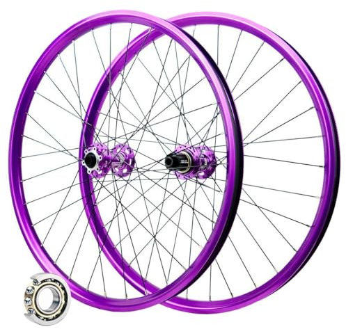 LPYDWZ MTB Laufradsatz 26 Zoll 27,5/29 Zoll, Aluminiumlegierung HG Scheibenbremse 120 Lila Vorder und Hinterrad Mountain Bike Räder for 7-12 Gang Kassette 2130 G(15 * 100MM/12 * 142MM,29 INCH)