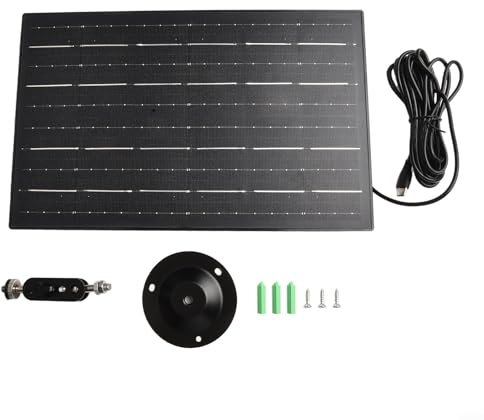 Überwachungskamera Aussen mit Solarpanel, Solar Sicherheitskamera Solar, Überwachungskamera Kit Wiederaufladbarer Akku und Solarpanel für Dauerstrom, Indoor & Outdoor CCTV