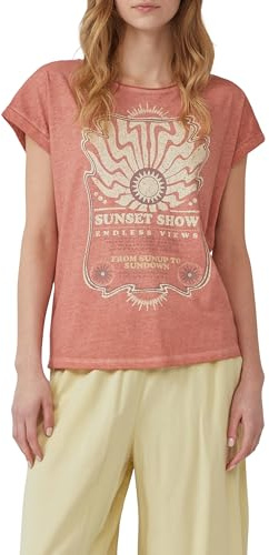 QS Gewaschenes T-Shirt mit Frontprint
