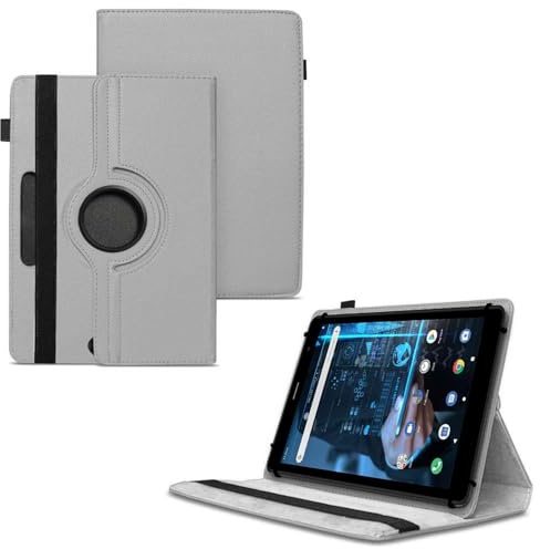World biz 10 inch Tablet Case - Universal Stand Case Folio Cover Leather 360° Rotating Case Fits for Samsung Tab A7/A8, Tab A9 plus 11,iPad 9.7/10.2,iPad 10.9, Lenovo Tab M10, Fire HD 10 (Grey)