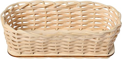 VBS Bastelset Korb Peddigrohr 17.5x7.5x7.5 cm DIY Material Holz