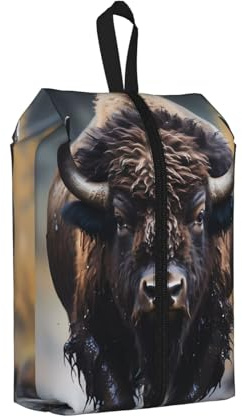 North American Bison Wasserabweisende Reise-Schuhtasche mit Griff für Koffer, Sneakers, Stiefel, Fitnessstudio, 1 Stück, 1 Stück., Eine Größe, Klassisch