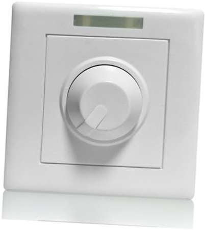 Zerodeko Interruttore Dimmer LED 0-10v per Strisce Luminose e Barre Led, Pannello Manopola Regolabile, Tensione 220v, Plastico Bianco, Facile da Installare