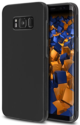 mumbi 22469 Hülle kompatibel mit Samsung Galaxy S8 Handy Case Handyhülle double GRIP, schwarz
