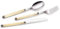 EME Posateria Made In Italy - Servizio 24 Posate Tavola Linea Perlato 6 Persone Acciaio Inox 18/10 Manico Colorate, Colore Manico: Nero Perlato 9