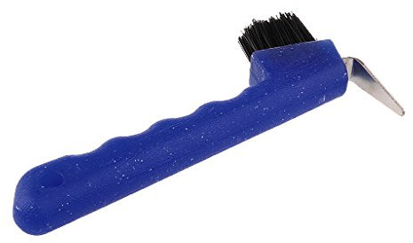 MagiDeal Kratzer, auskratzer mit Bürste Pferde Pflege, Blau