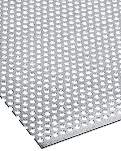 Bestell_dein_lochblech Lochblech Verzinkt RV 5-8 Stahl Verzink 2,0 mm Zuschnitt individuell auf Maß NEU günstig (500 mm x 350 mm)