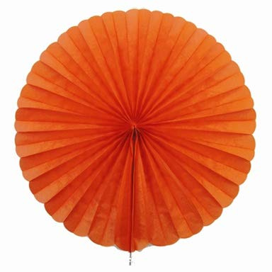 Creativery 1 Papierfächer 20cm (orange 668) / Deko Papier Fächer Rosetten Blumen Raumdeko Papierrosetten Hängedeko