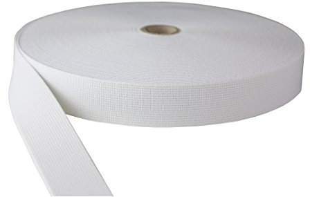 Tukan-tex 25 mm breites weißes Gummiband 25 Meter (Weiß, 25 mm)