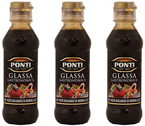 3x Ponti Aceto Balsamico di Modena Balsamico-Essig sauce Würzsaucen 250ml