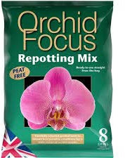 Growth Technology - Focus Repotting Range Orchid, African Violet & Houseplant (8L - Orchid Focus Repotting mix)