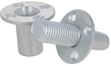 MroMax M20 79 mm Testa Piatta Dado a T Foro Brad in Acciaio al Carbonio Base Rotonda Vite - 1 Pezzo