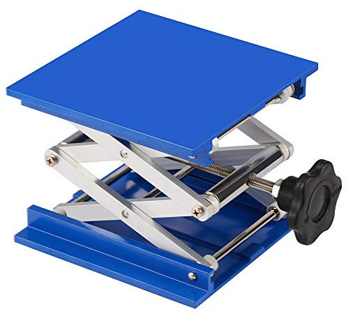 stonylab 6x6 Zoll Lab Jack, 150x150 mm Eloxiertes Aluminium Top Deck Laborunterstützung Jack Platform Hubtisch Jack Scherenständer mit 10 KG Unterstützte Gewicht, 60 bis 260 mm Vertikaler Hubbereich