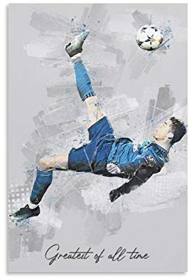 ASFDA Soccer Player Cristiano Ronaldo Sport Poster 5, Leinwand-Kunst-Poster und Wandkunst, Bild, Druck, moderne Familie, Schlafzimmer, Dekoration, Poster, 50 x 75 cm