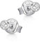 Materia Zirkonia Ohrstecker Silber 925 - Ohr Schmuck zweites drittes Ohrloch 4mm SO-436-4