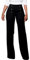 ORANDESIGNE Evasé Pantalons Femme Sexy Pantalon Évasé Couleur Unie Elastique Pants Taille Haute Boutons Croisés Pantalon Large Droit Élégant l'été Ville A Noir M