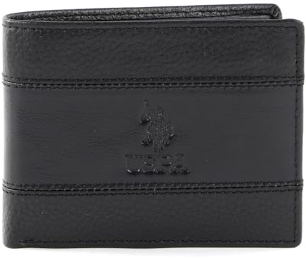 U.S. Polo Assn. Horizontal Wallet with Coin and Flap Black