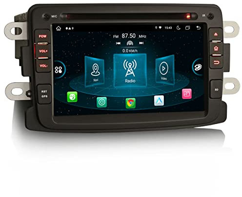 Erisin 7 Pulgadas 8-Core 4GB RAM+64GB ROM Android 13 Estéreo Navegación de Automóvil para Renault Dacia Duster Sandero Dokker Logan Lodgy Captur Soporte CarPlay Android Auto DSP Bluetooth WiFi Dab+