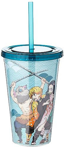 ABYSTYLE Demon Slayer – Gruppe – Becher mit Strohhalm 470 ml, 1 Unità (Confezione da 1)