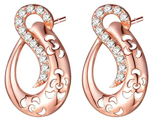 Musihy Rose Gold Ohrstecker Ohrstecker Für Frauen Jahrestag Geschenk Nummer 8