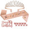 Jonvell 30.Geburtstag Schärpe und Tiara für Frauen,Roségold Geburtstag Schärpe und Krone 30. Geburtstag Frauen Geschenke für 30. Geburtstagsparty Deko